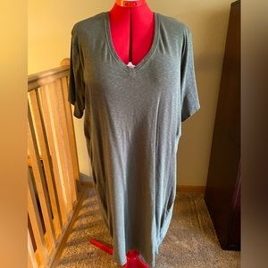 Olive green T-shirt dress size extra large.